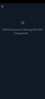 Ladebildschirm einer App zur Messgeräteverbindung