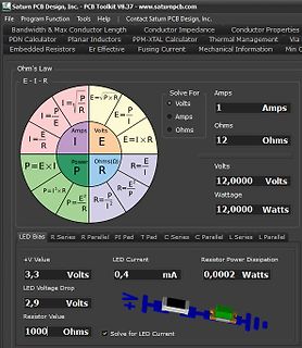 Software-Rechner für das Ohmsche Gesetz