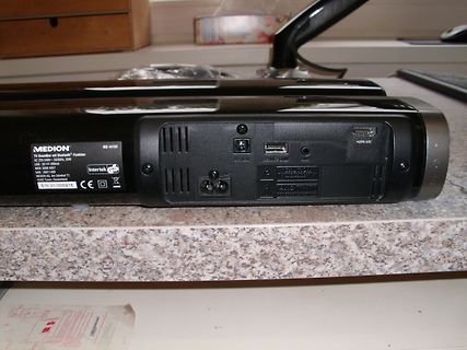 Rückseite eines Medion Soundbars