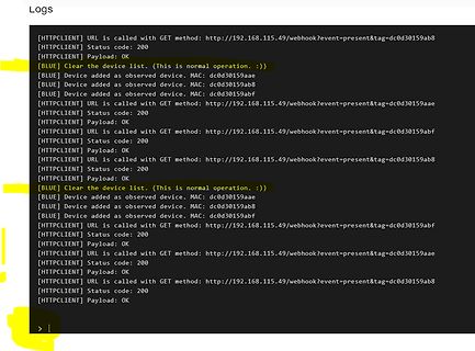 Textbasierte Log-Ausgabe eines HTTP-Clients
