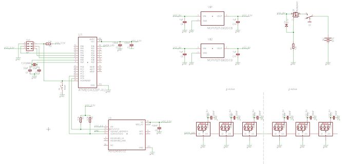 Schaltplan mit ATmega328P-AU und ADXL345