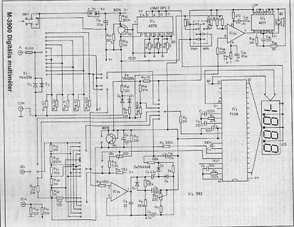 Schaltplan eines M-3900 Digitalis Multimeters