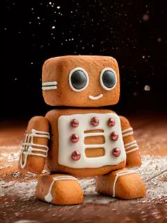 Gebäckfigur in Roboterform