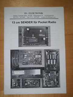 Dokument mit Fotos eines 13 cm Senders für Packet Radio