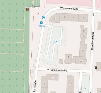 Ausschnitt eines digitalen Stadtplans