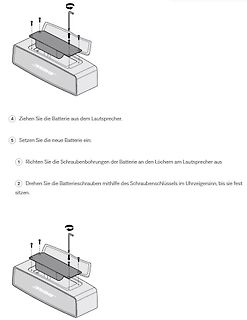 Anleitung zum Batteriewechsel eines Bose Lautsprechers