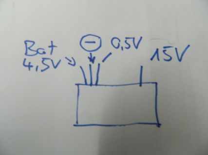 Handgezeichnete Skizze einer elektrischen Schaltung