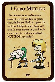 Comic-Karte mit Text und Zeichnung