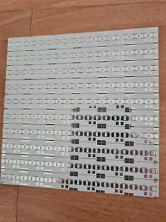Nahaufnahme einer LED-Matrix auf einer Leiterplatte