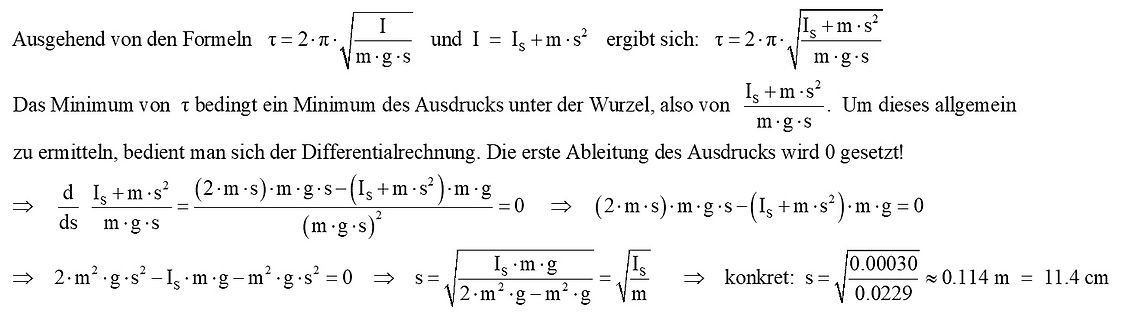 Mathematische Herleitung einer Formel