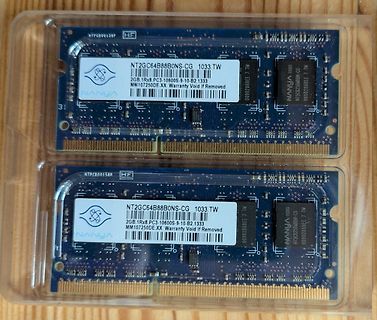 Zwei Nanya DDR3 RAM Module im Kunststoffgehäuse