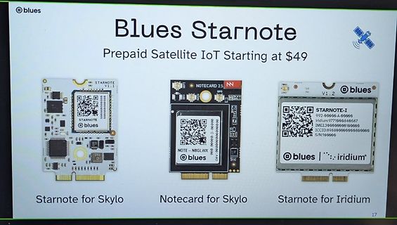 Präsentation von Blues Starnote und Notecard Modulen