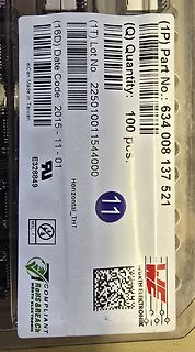 Etikett einer elektronischen Komponente von Würth Elektronik