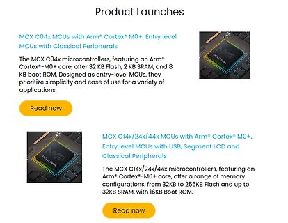 Werbung für NXP MCX Mikrocontroller