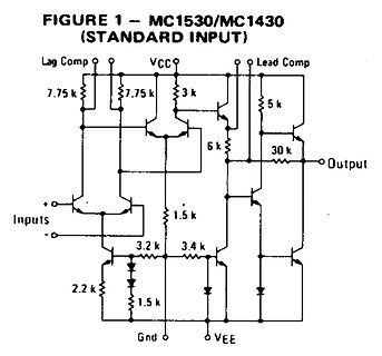 Schaltplan MC1530/MC1430 Standard Input