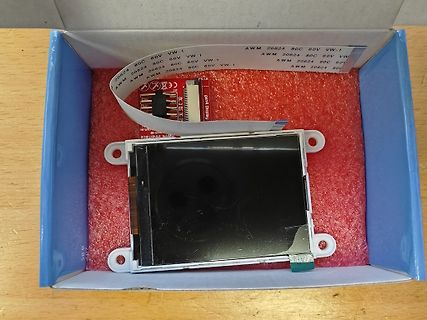 LCD-Display mit Flachbandkabel in Verpackung