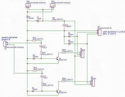 Schaltplan einer elektronischen Schaltung