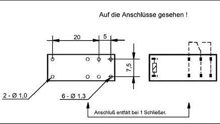 Technische Zeichnung von Anschlüssen