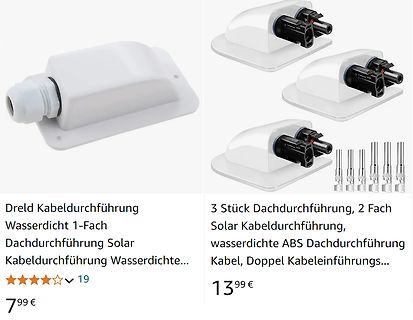 Wasserdichte Solar-Kabeldurchführungen