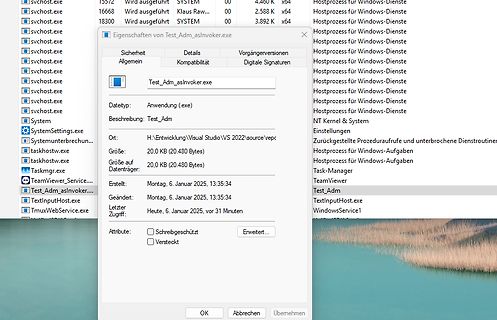 Windows Task-Manager Prozessdetails