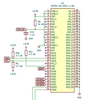 Schaltplan eines ESP32-C6-MINI-1-H8 Moduls
