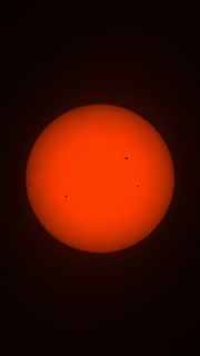 Sonne mit Sonnenflecken