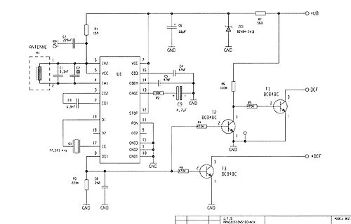 Schaltplan einer Elektronikschaltung