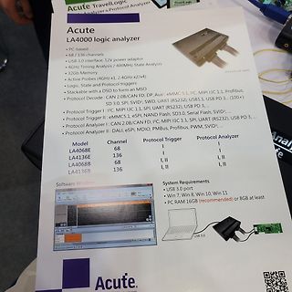 Produktblatt eines Acute LA4000 Logikanalysators