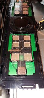 Innenansicht einer Leiterplatte mit Kontaktflächen