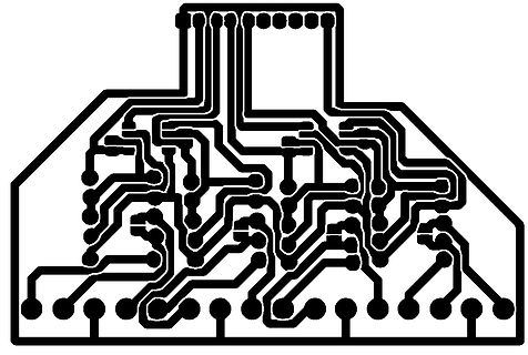 Leiterplatten-Layout einer Leiterbahnführung