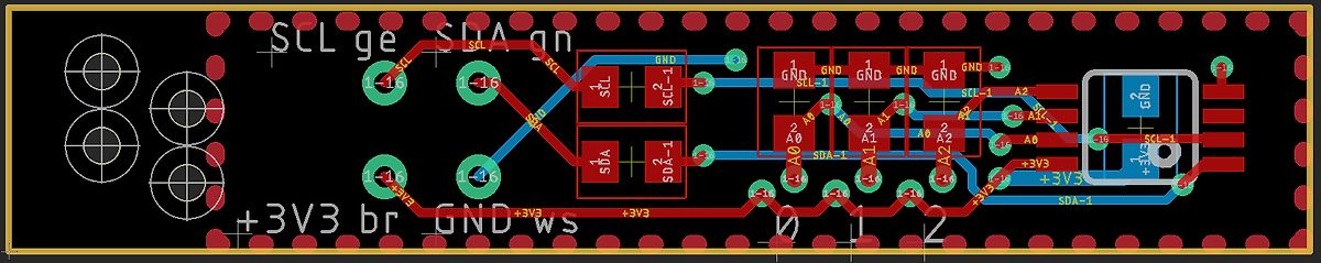 Leiterplatten-Layout mit I2C-Leitungen