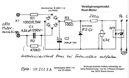 Schaltplan Verzögerungsmodul Rost-Motor