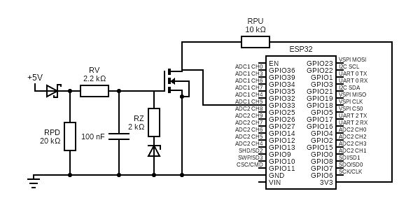 Schaltplan mit ESP32 und Spannungsregelung