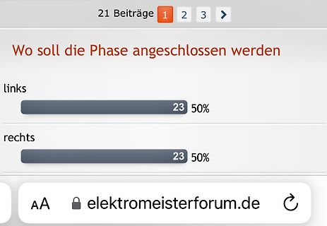 Screenshot einer Forenseite mit Umfrage