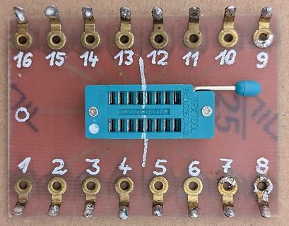 Leiterplatte mit Testpins und TPX Tool