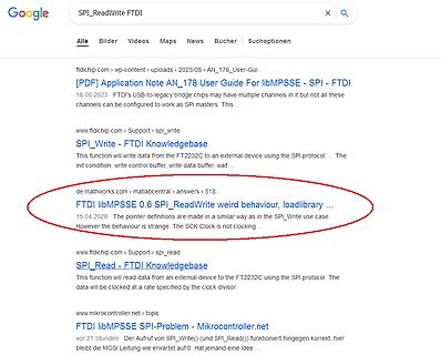 Google Suchergebnisse für SPI_ReadWrite FTDI