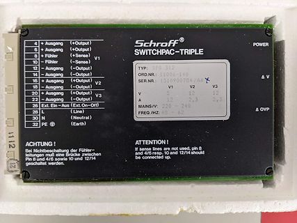 Beschriftung einer Schroff Switchpac-Triple Platine
