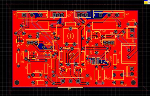 Leiterplatten-Layout einer Platine