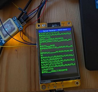 GPS-Modul mit OLED-Display und Serial Terminal Ausgabe
