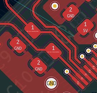 Ausschnitt eines PCB-Layouts
