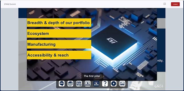 Präsentationsfolie der STM32 Summit Konferenz
