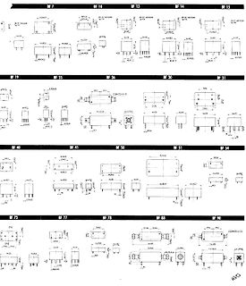 Technische Zeichnungen von Bauteilgehäusen