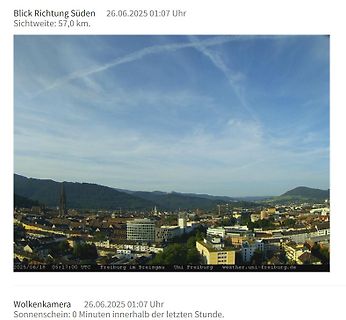 Landschaftsaufnahme von Freiburg im Breisgau