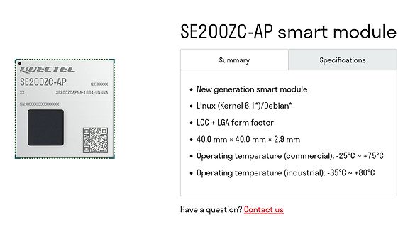 Datenblatt des SE200ZC-AP smart module
