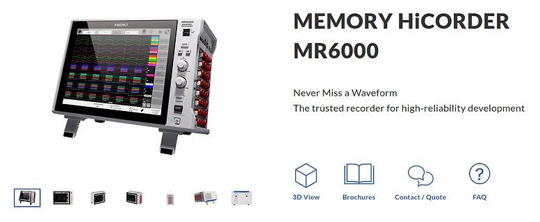 Werbebanner für Hioki MR6000 Memory HiCorder