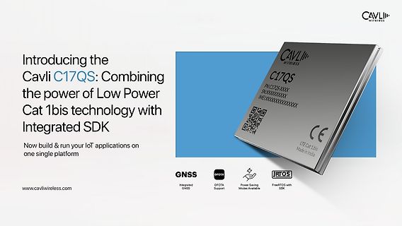 Werbebanner für Cavli C17QS IoT-Modul