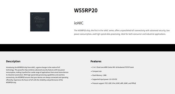 Produktinformationen zum W55RP20 Chip