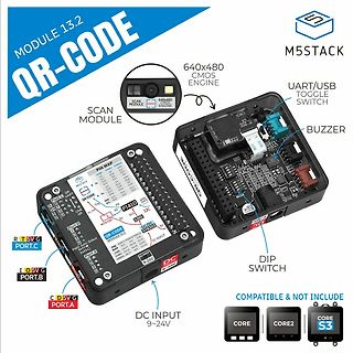M5Stack QR-Code Modul mit Komponentenbeschriftung