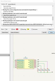 Electrical Rules Checker Fehlermeldungen in KiCad