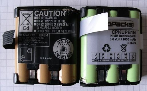 Zwei Akku-Packs von Kenwood und CPKupb1n